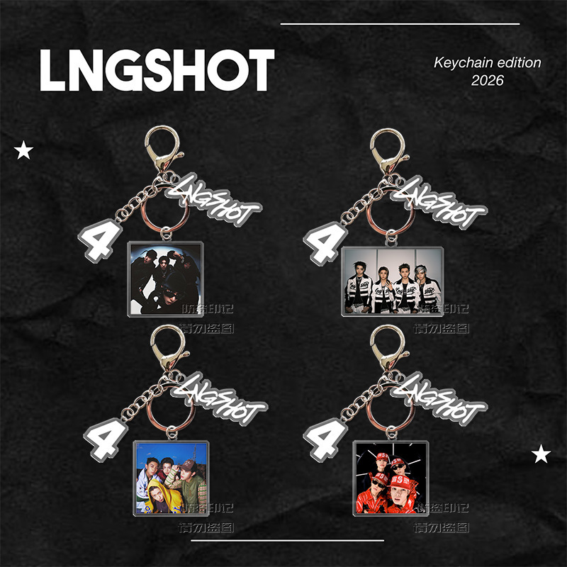 Lngshot Lobster Boys Group Acrylic Keychain Keyring Kwon Woo-Ryul Kim Ye-Yeon Lee Gyu-Jin Celebrity Merchandise