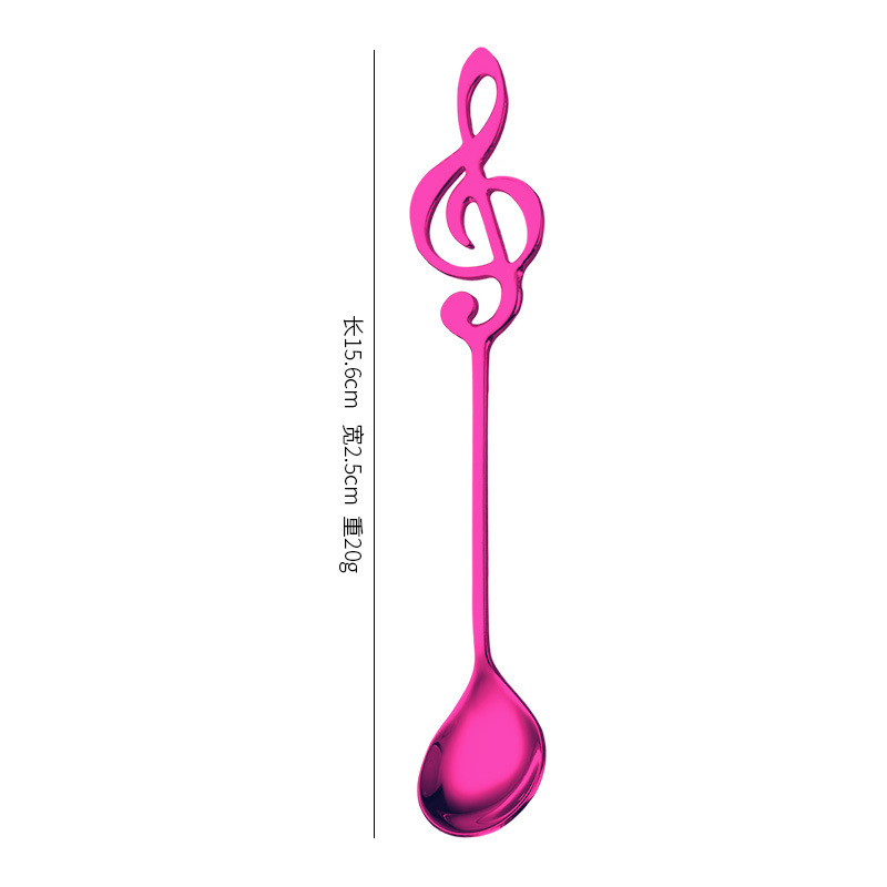 Creative Musical Gift, Treble Clef High Note Shaped Coffee Spoon, Cute And Exquisite Prize For Students_voghion.com
