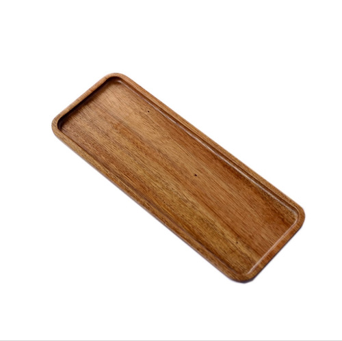 Acacia wood tray solid wood tray rectangular wooden tray round tray Japanese tea tray barbecue snack cake wooden tray