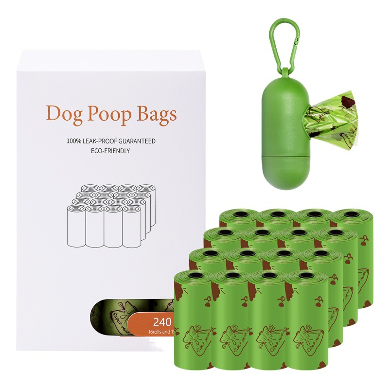 Nuevo 1,2 seda inodoro ecológico EPI degradable bolsa de mierda de perro distribuidor en caja bolsa de basura para mascotas