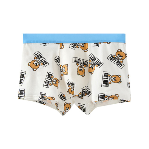 Men's pure cotton wholesale straight-leg pants with cartoon prints four-sided underwear trendy comfortable men's dropshipping underwear