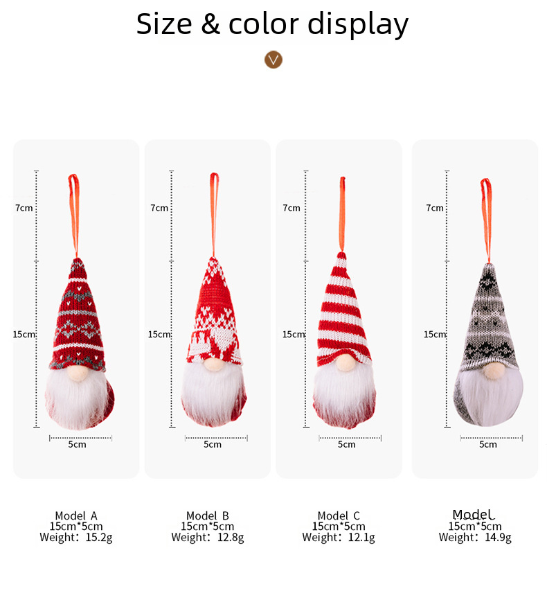Christmas Gnome Ornament For Tree Hanging Decorations_voghion.com