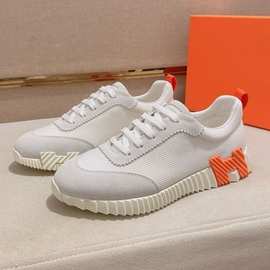 欧洲站外销男士真皮休闲运动鞋小白鞋情侣款透气网面H家外贸跨境