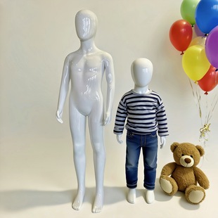 Painted Bright White Children's Clothing Display Mannequin Kids Fitting Shooting Doll Window Dummy Display Stand Props