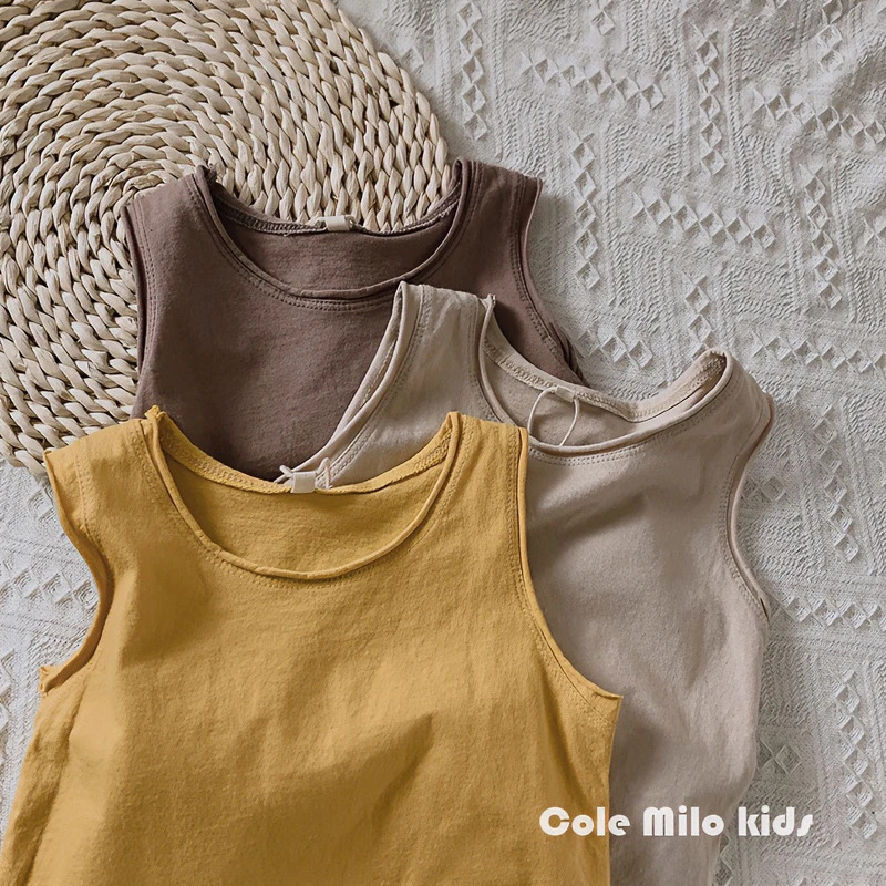 All-Cotton Boys' Vest 206 Summer Thin Style Baby Sleeveless Vest Soft Bamboo Cotton Sleeveless Top for Babies