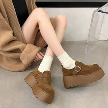 厚底增高勃肯鞋女鞋子2025新款春秋季小个子乐福鞋丑萌一脚蹬女鞋