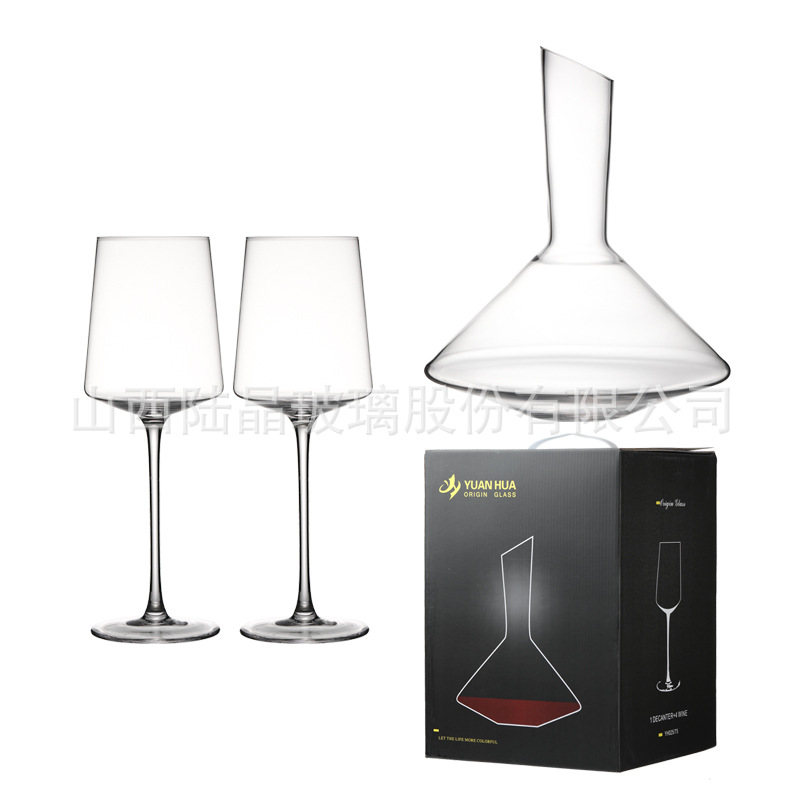 Juego de decantador de boca oblicua de Lu Jing, juego de vino, copa de champán, copa de cóctel europea, copa de vino tinto, copa de vino Wei