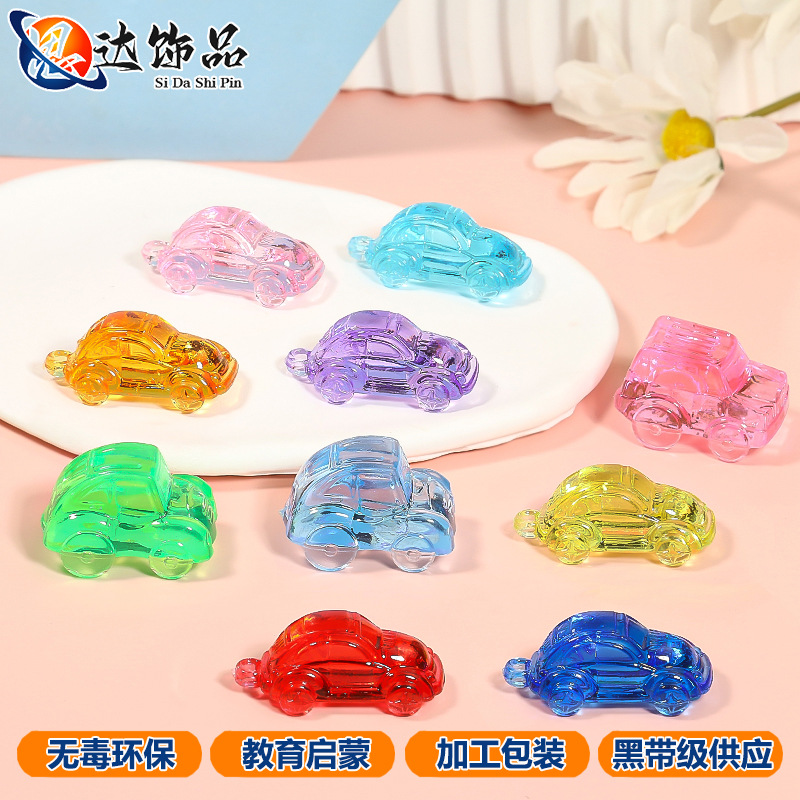 Acrylic traffic series gem crystal car children's toys off-road vehicle playground Yiwu toys wholesale