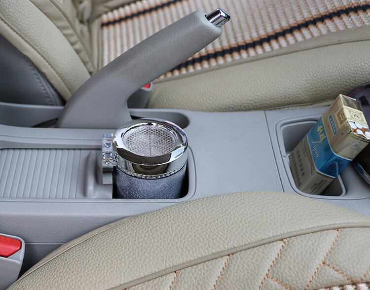 Car-mounted ashtray, high-temperature resistant, colorful, multifunctional, creative, hanging type, air vent ashtray with LED light for the car interior