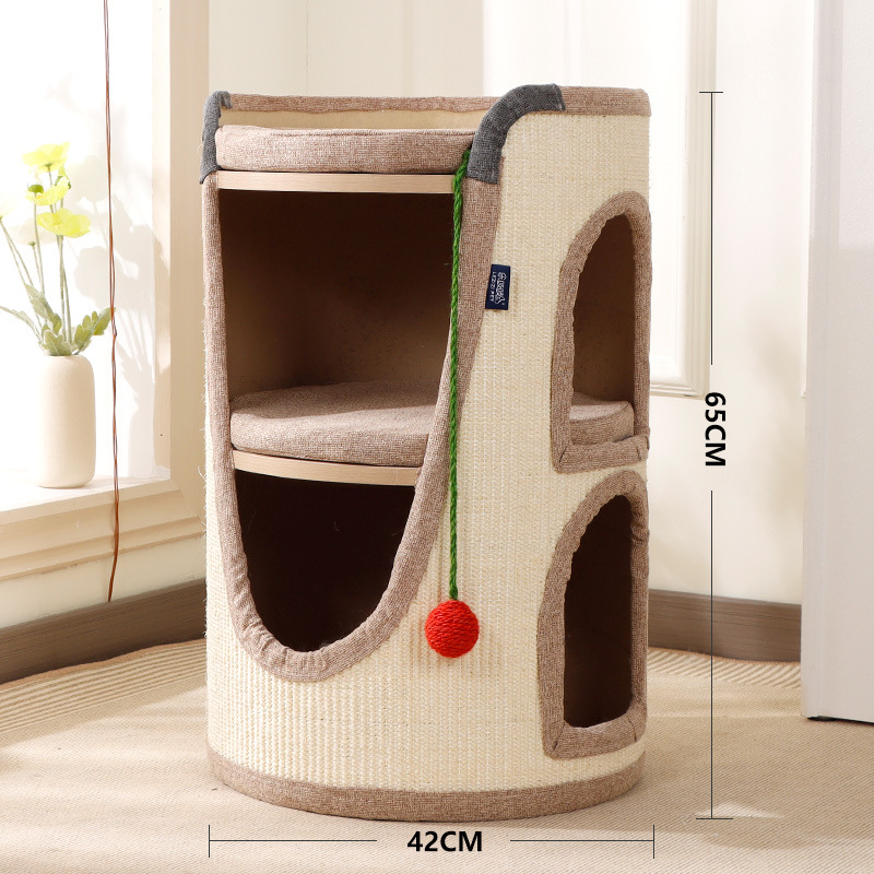 Cubo de sisal para gatos Tablero de agarre para gatos Nido para gatos Árbol para gatos Cubo de perforación para gatos Juguetes para gatos Estante de escalada para gatos Tablero de agarre para gatos de sisal Suministros para mascotas