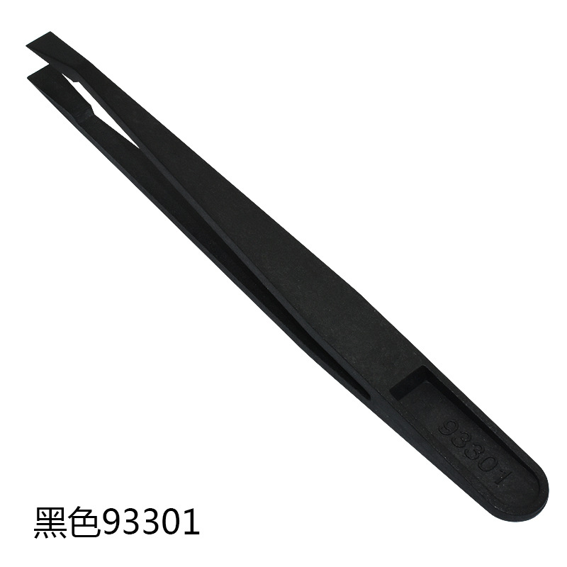 Venta al por mayor fibra de carbono antiestático pinzas de plástico blanco puntiagudo Cabeza ancha cabeza plana libre de polvo pinzas de purificación clip de plástico image 16