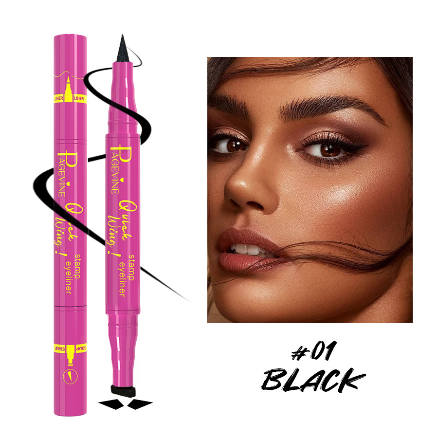 Comercio exterior exclusivo PAGE VINE doble cabeza sello delineador de ojos simulación natural impermeable sudor delineador de ojos transfronterizo Amazon