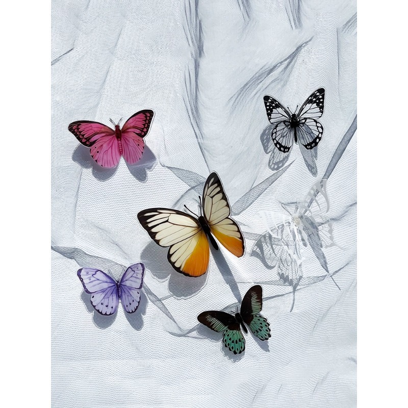 Mariposas Simuladas de PVC, Ramo de Mariposas Coloridas en 3D, Decoración, Accesorios Hechos a Mano, Materiales de Embalaje para Flores