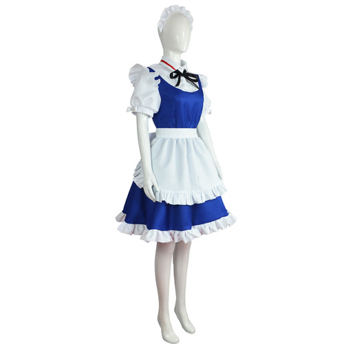Oriental Project 16-Night Sakuya Cosplay Costume Unisex Maid Outfit Cosplay Clothing Anime Dress Full Set