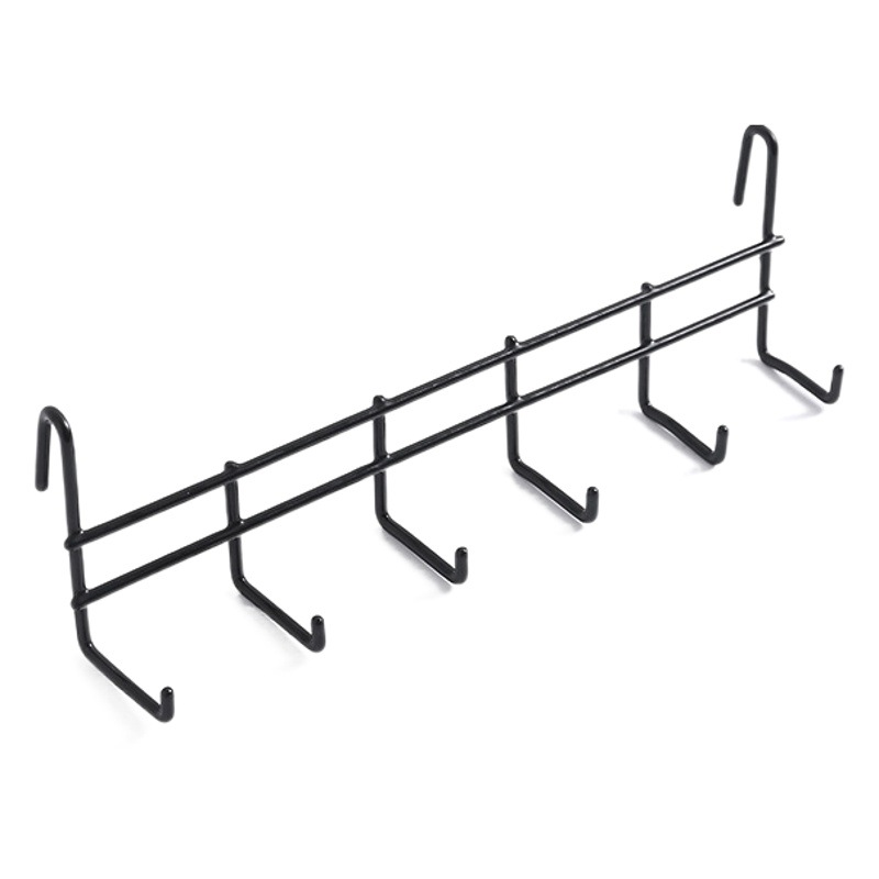 Metal Black Hanging Basket White Mesh Mesh Iron Detachable Display Rack Bathroom Storage Rack Storage Basket Hanging