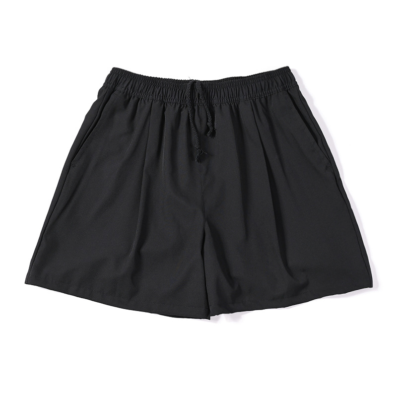 Pantalones cortos deportivos de secado rápido para mujer estilo delgado de verano 2025 nuevos pantalones de playa de pierna ancha sueltos simples y casuales