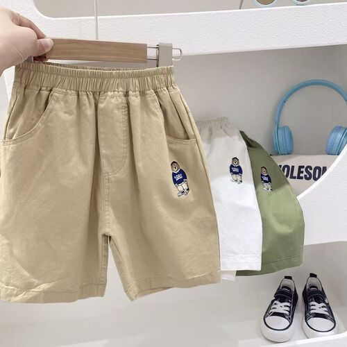 Boys 'shorts for summer exterior wear 2026 summer fashion fashion small and medium children's casual quarter pants for children's wear children's pants for men's fashion
