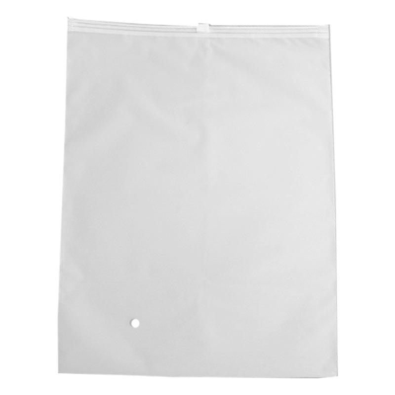 Bolsa de cremallera de ropa transparente esmerilado engrosado autosellante de almacenamiento de plástico sellado bolsa de embalaje de ropa al por mayor de impresión
