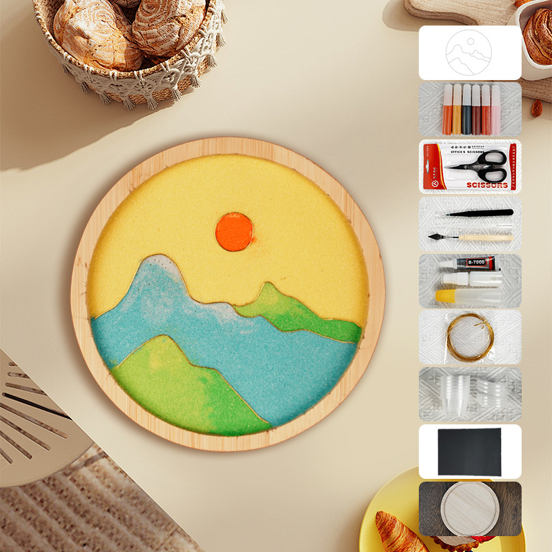 Materiales tradicionales hechos a mano Jintao Landiy pintura de esmalte novatos tazas esteras estudiantes activos cultura cultural inmaterial