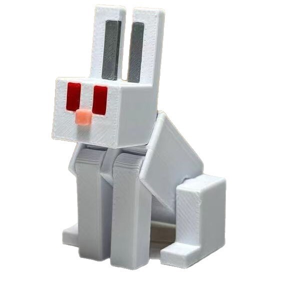 跨境新品3D打印我的世界白羽鸡可动钥匙扣3d打印玩具桌面摆件手办|undefined