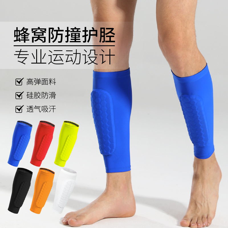 Honeycomb Anti-Collision Football Shin Guards, Sports Shin Guards for Adults and Students, Universal Protective Gear for Kicking Training and Matches, Breathable