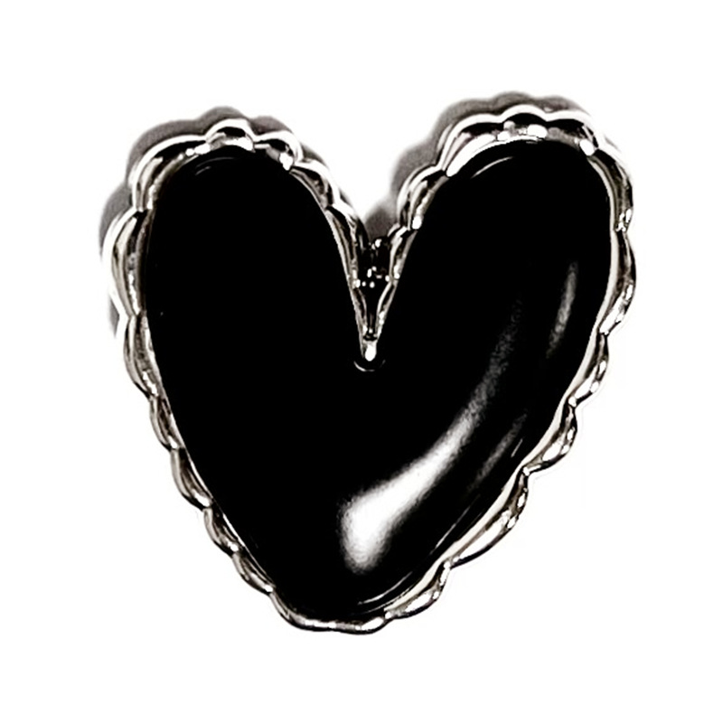 Moda amor botón de metal estilo de chanel en forma de corazón perla hebilla vintage abrigo traje abrigo hebilla decorativa