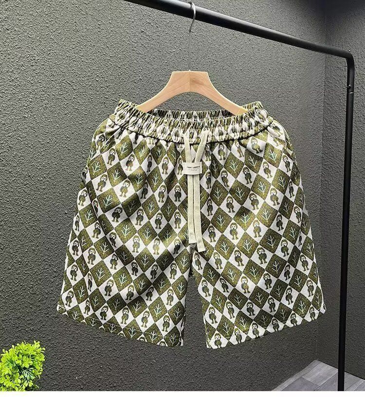 Men's Casual High End Summer Shorts Fashionable Versatile Five Point Beach Straight Leg Trousers Various Colors Available_viptrois.com