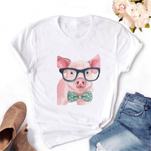 ����2024�ɰ�kawaii pig �� ����ӡ����Ů����T��ѧ����װT-shirt
