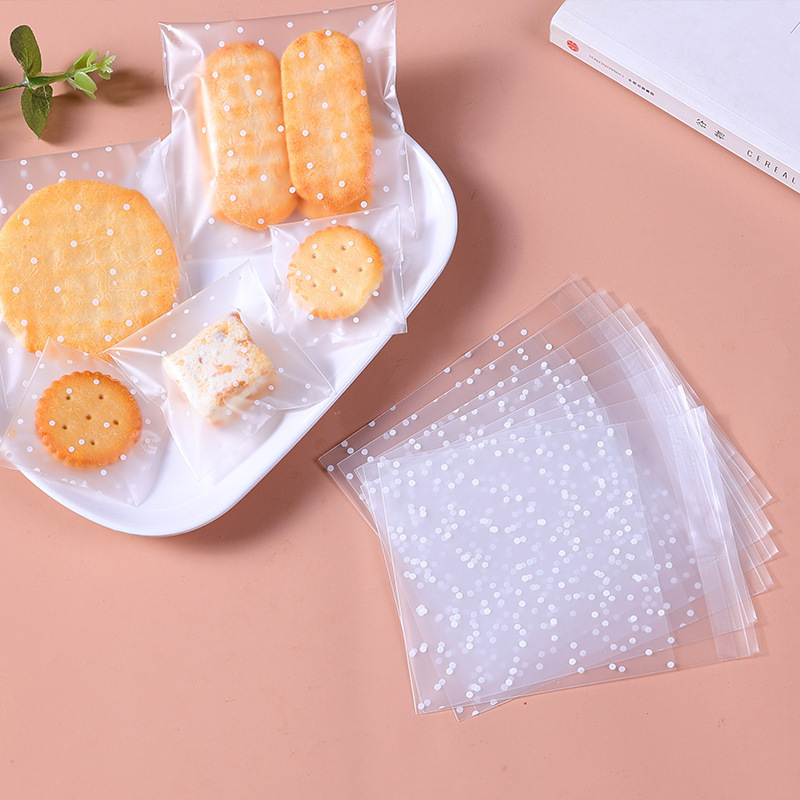 Thickened matte self-adhesive bag dot packing bag baking biscuit bag jewelry snowflake crisp cow rolled cake gift can be Wholesale