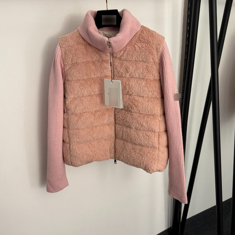 25 Winter Warm Lamb Wool Spliced Knitted 90% White Duck down Filled Stand Collar Long Sleeve down Jacket Zipper Jacket 25 Winter Warm Lamb Wool Spliced Knitted 90% White Duck down Filled Stand Collar Long Sleeve down Jacket Zipper Jacket