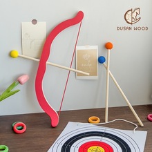 手工木制弓箭套装0.4儿童室内室外仿真射击游戏手眼协调训练玩具