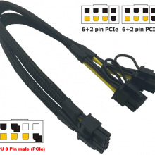 �@��8PIN���D�p6+2�� 40cm 18AWG �����W�� ���⾀