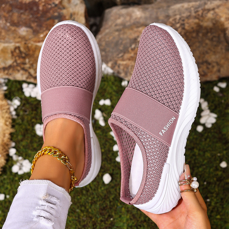 Women's Shoes 2025 Spring and Summer New Export Women's Shoes Wholesale Breathable Half-Slip Shoes Shoes Cross-Border Casual Shoes for Women