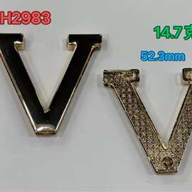 箱包五金新款V字扣锌合金金属V字形金属五金女包装饰配件