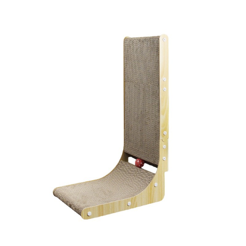 L-shaped cat agarre tablero resistente al desgaste vertical sin desechos juguetes para gatos nido para gatos una garra de molienda de papel corrugado extra grande