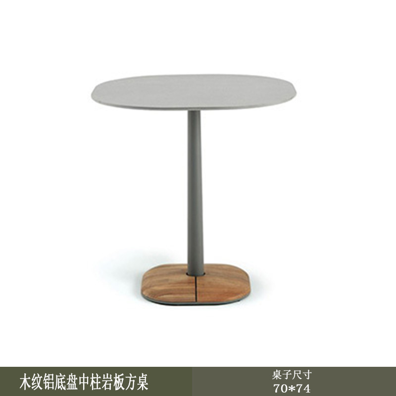 Mesa y silla al aire libre Combo Villa Jardín Nórdica Terraza Mesa Mesa de comedor Silla de comedor de cordón Diseñador de patio Mesa de balcón al aire libre