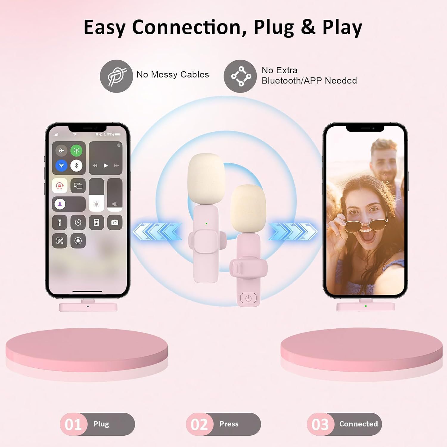 Ventas transfronterizas calientes K9 multicolor teléfono móvil mini micrófono inalámbrico de collar tipo micrófono de radio en vivo reducción de ruido mini micrófono