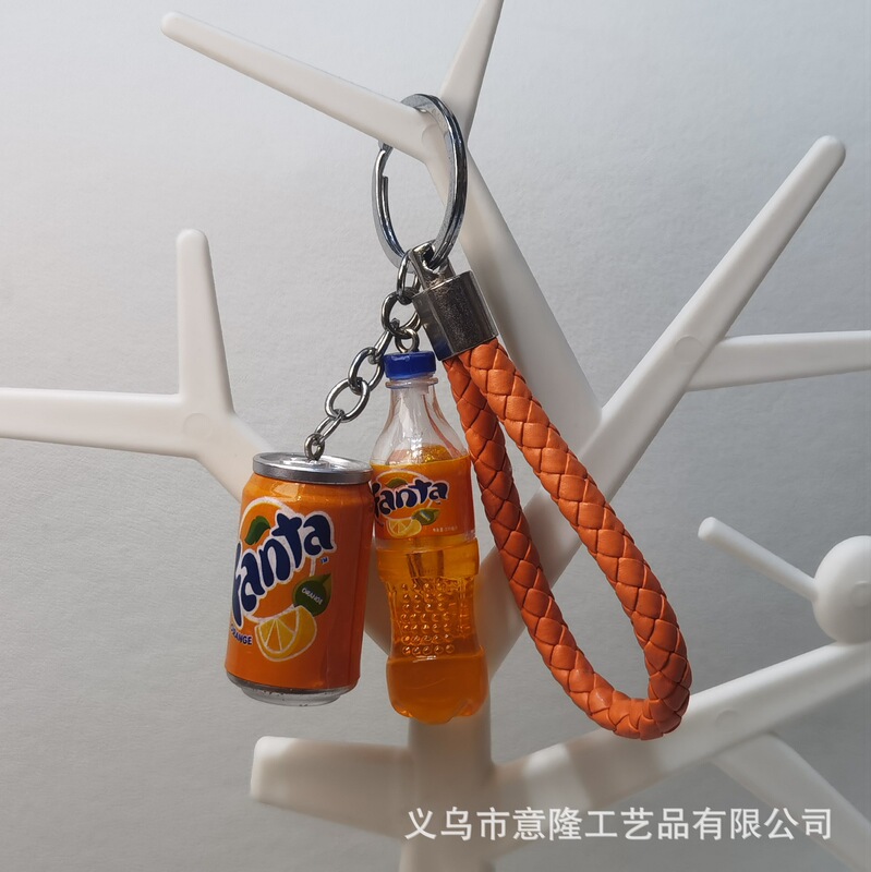 アニメシミュレーション3d立体コーラ雪碧飲料瓶ビール瓶キーホルダーストラップ|undefined