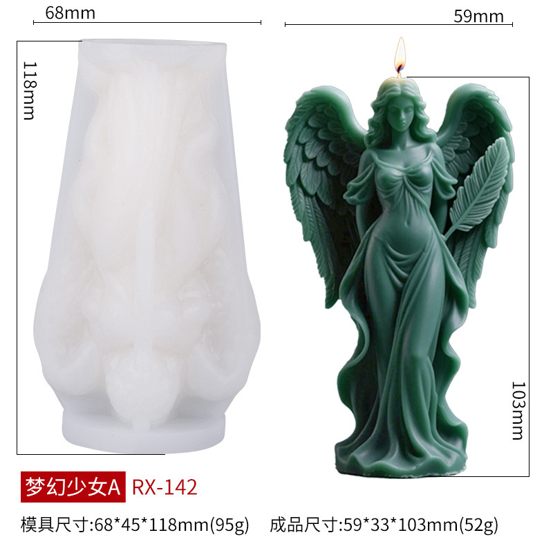 三信夢幻翼女神香薫ろうそくシリコン金型diy拡香石装飾品砥石源|undefined