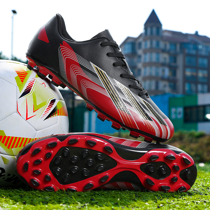 Long nails black and red