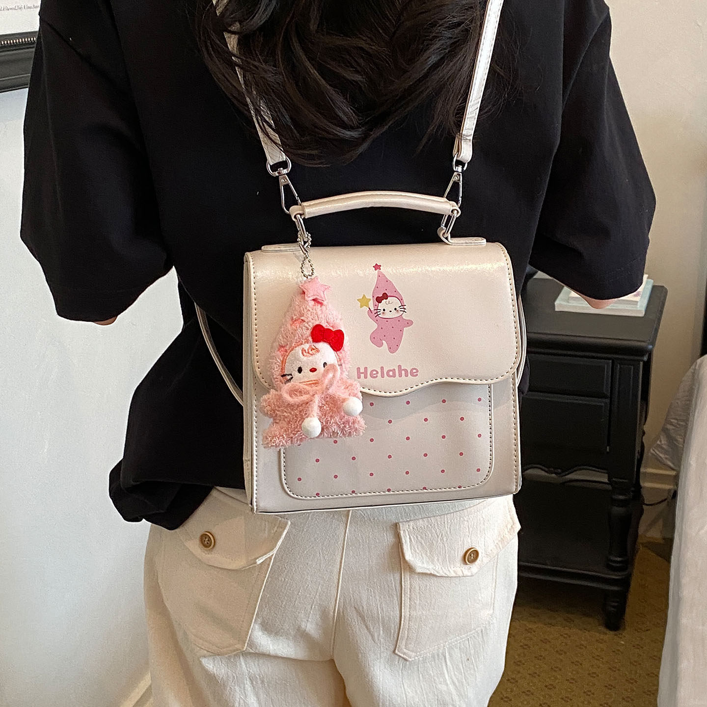 Bolsa de viaje de mujer temperamento de moda bolsa de estilo de onda punto nuevo 2026 viaje de verano bolsa de hombro universidad