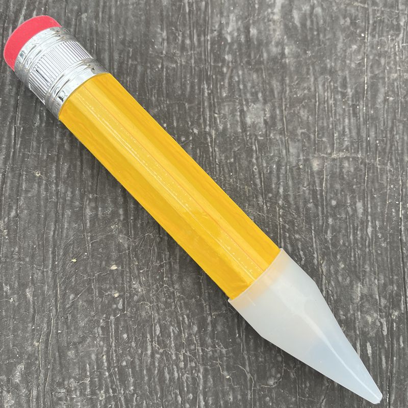 짧은 큰 연필 (노란색)