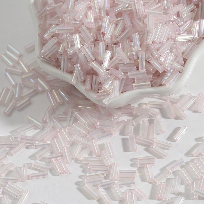 镀彩玻璃米珠管珠2*7mm手工diy串珠饰品配件散珠手链项链批发|undefined