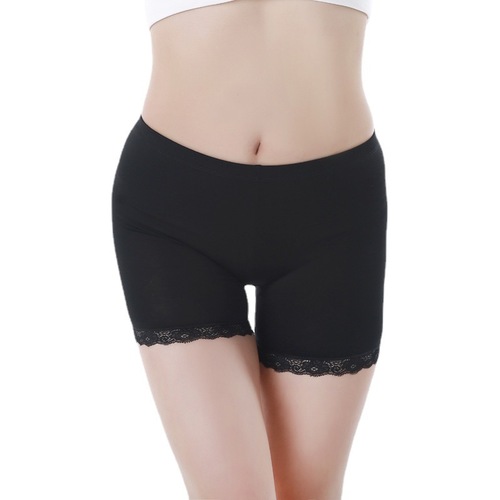 Three codes optional! Summer best-selling women's three-quarter pant lace edge bamboo fiber breathable safe pants leggings