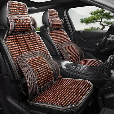 Cool pad | and Ventilated Car Seat Mat, Wooden Bead