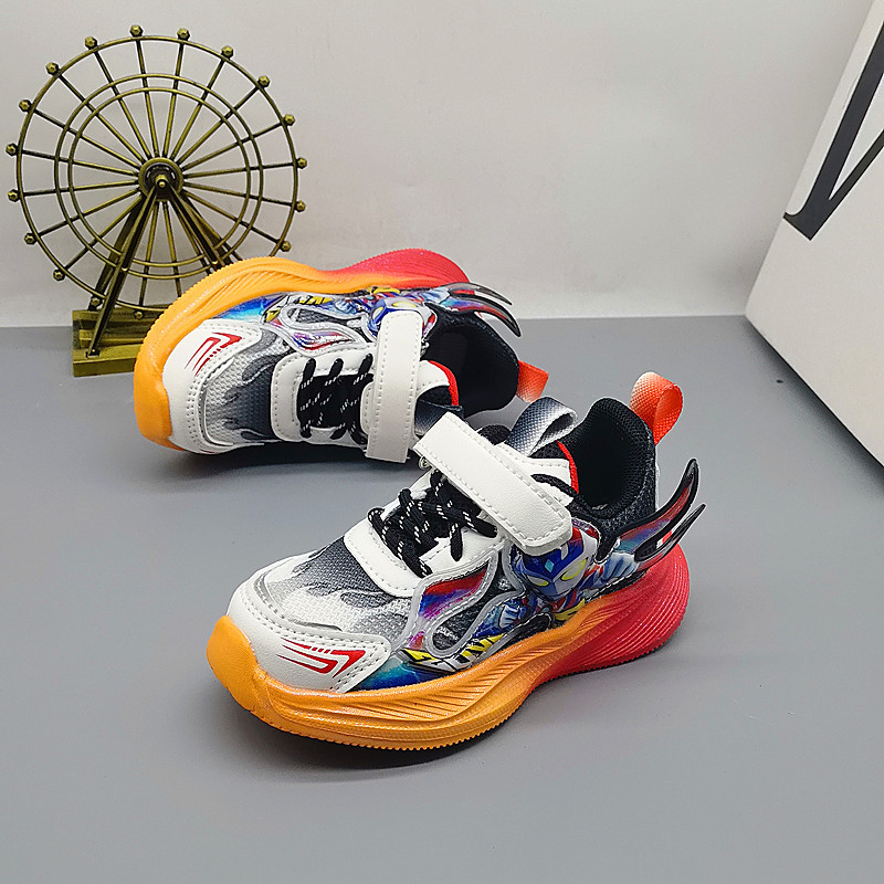 Nuevo otoño de 2025 zapatos de deporte de doble red para niños respirables zapatos de bebé con suela suave zapatos de dibujos animados para niños