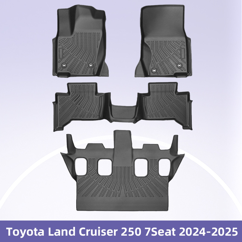 Para Toyota Land cruiser 250 7 plazas 2024-2025 material para todo clima almohadillas de pie TPE