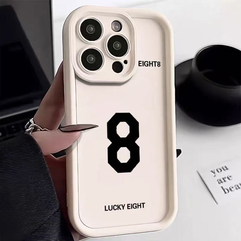 Lucky 7 para Apple 16promax funda para teléfono móvil iPhone15plus europeo y americano 13 suave 12 nicho 14/8p
