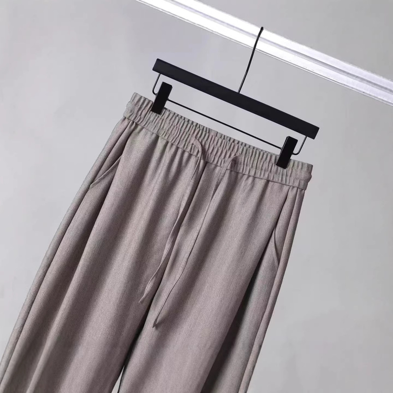 Early Spring and Summer Old Money Style Men's Casual Pants, Loose Mid-High Waist, Light Luxury Versatile Straight-Leg Pants for Men