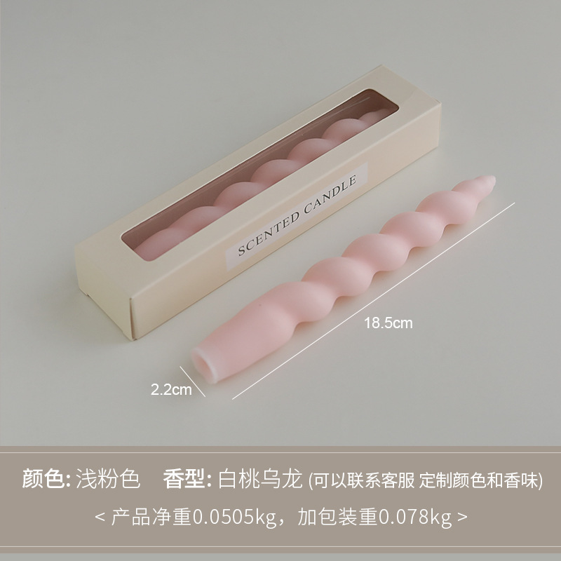 Velas de perfume espirales de barra larga vela de banana regalo de nicho atmósfera de estilo creativo de barra de cera